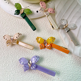 Exquisite Mini Butterfly Hair Clips for Women, Chic Side Clip for Ponytail and Fringe Hairstyles