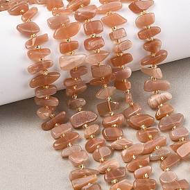 Натуральный Sunstone бисер пряди, чип, с бисером