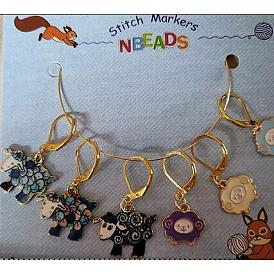 1Set Alloy Enamel Pendants, with Brass Linking Rings and 304 Stainless Steel Jump Rings