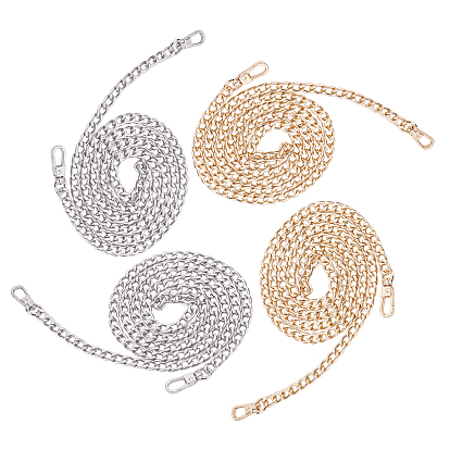 4 pcs 2 couleurs poignées de sac à chaîne en fer, avec fermoir pivotant, pour accessoires de remplacement de sangles de sac