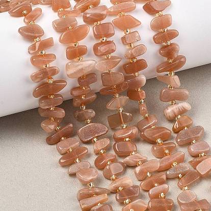 Натуральный Sunstone бисер пряди, чип, с бисером