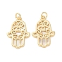 Подвески из латуни и натуральной белой ракушки, hamsa hand charms, без свинца и без кадмия