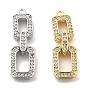 Латунные микро проложить кубический цирконий подвеска, прямоугольные, без свинца и без кадмия, долговечный