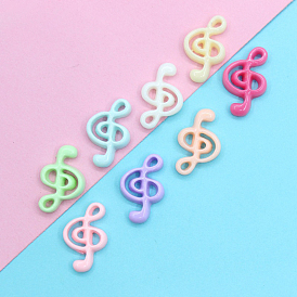 10Pcs Musical Note Opaque Resin Cabochons