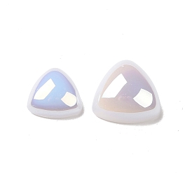 ABS Plastic Imitation Pearl, AB Color Plated, Triangle