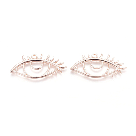 Alloy Open Back Bezel Pendants, For DIY UV Resin, Epoxy Resin, Pressed Flower Jewelry, Eyes