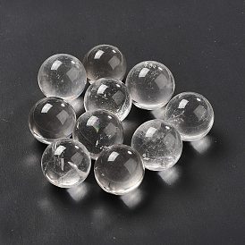 Природный кристалл кварца бусины, нет отверстий / незавершенного, круглые