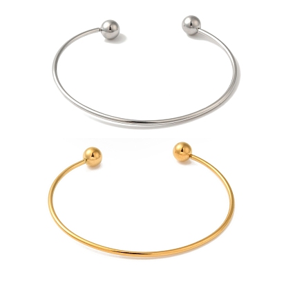 Ионное покрытие (ip) 304 браслеты-манжеты из нержавеющей стали с открытым креплением для женщин