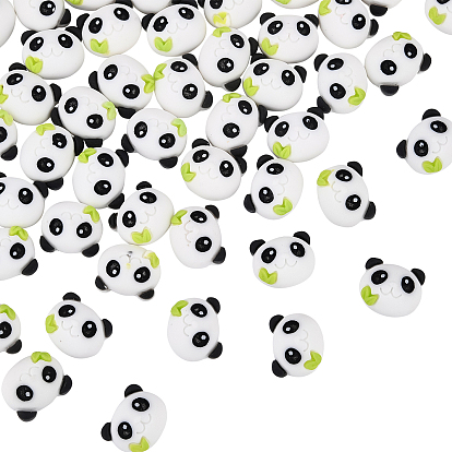 50Pcs Opaque Resin Cabochons, Nail Art Decoration, Panda