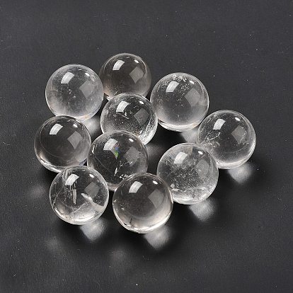 Natural Quartz Crystal Beads, No Hole/Undrilled, Round