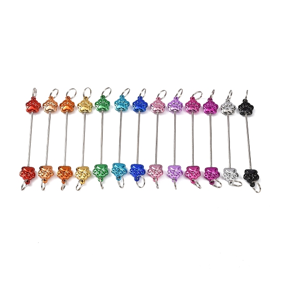 Пластиковый брусок, пригодный для изготовления украшений и поделок своими руками., отпечаток лапы, с железом, платина