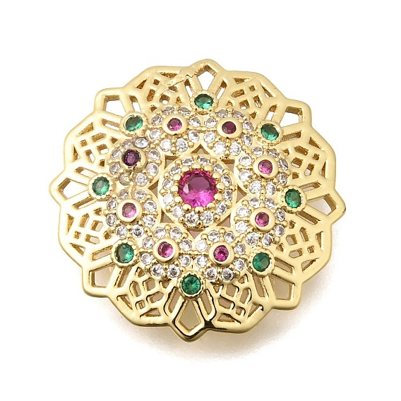 Латунные микропаве филигранные звенья-подвески с кубическим цирконием, без кадмия и без свинца, реальный 18 k позолоченный, стойки покрытие, долговечный