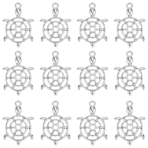 80 подвески из цинкового сплава в тибетском стиле, полый, Морская черепаха