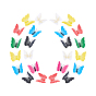 56Pcs 7 Colors PVC Artifical Butterfly Fridge Magnet, with 1 Sheet Foam Glue Double-Sided Adhesive Dots