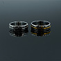 Anillos de dedo cruzados de acero inoxidable estilo retro