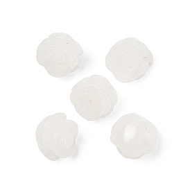 Натуральный белый нефритовые четки, роза