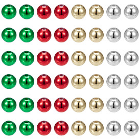 400 шт 4 цвета покрытия акриловых бусин, круглые