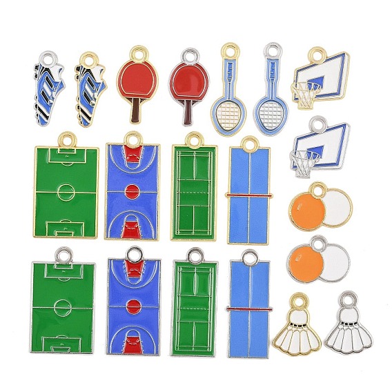 Подвески из эмали и сплава, без кадмия и без свинца, спортивные темы