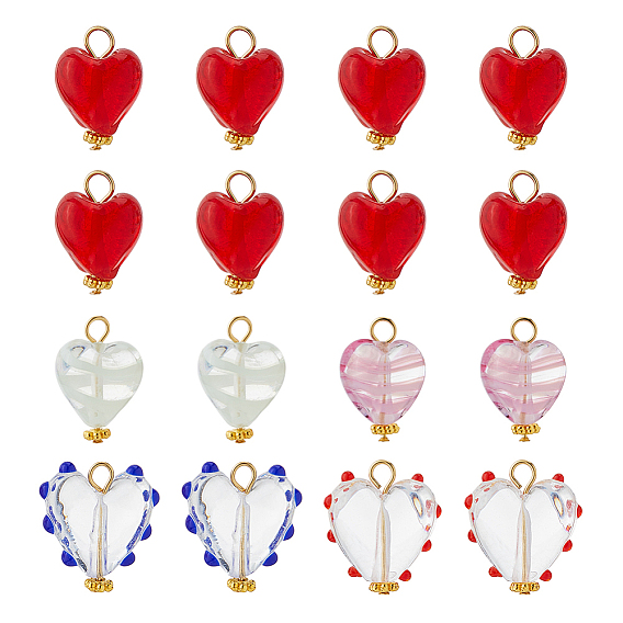 16 кулоны лэмпворк ручной работы, с 304 фурнитурой из нержавеющей стали