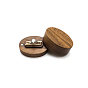 Wooden Ring Storage Boxes, with Magnetic Cover & Velvet Inside, Oval