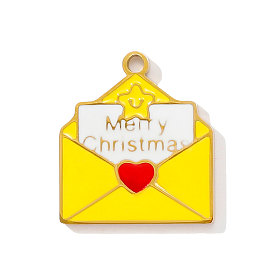 304 нержавеющей стальной эмали подвески, конверт прелести, ионное покрытие (ip), реальный 18 k позолоченный