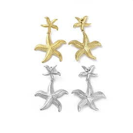 304 Stainless Steel Stud Earrings, Starfish
