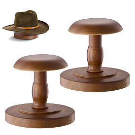 2Pcs Mushroom Shaped Wood Hat Racks