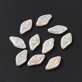 Abalorios de acrílico opacos, perlas de imitación, color de ab, rombo irregular