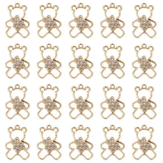 40шт. подвески из сплава с УФ-покрытием, с кристально горный хрусталь, нести прелести