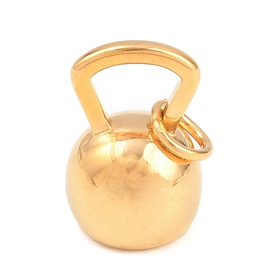 304 Stainless Steel Charms, Kettle-bell Charms, PVD Vacuum Plating