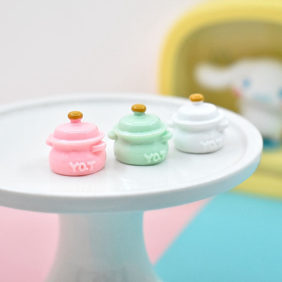 10 шт. миниатюрные украшения для суповых горшков из смолы, аксессуары для домашнего кукольного домика с микро-ландшафтом, притворяясь опорными украшениями