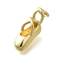 Brass Charms, Dancing Shoes, Rack Plating, Cadmium Free & Lead Free, Long-Lasting Plated