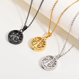 Stainless Steel Pendant Necklaces, Urn Ashes Necklaces, Tree of Life