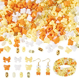Mixed Styles Acrylic Beads, Peanut & Bowknot & Butterfly