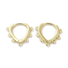 Accessoires de boucle d'oreilles en laiton, fil d'oreille avec boucles, larme