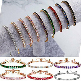 Adjustable Fashion Bracelet with Micro Pave Diamonds for Women