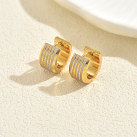 Многослойные серьги-кольца из нержавеющей стали
