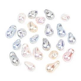 Гальванизированные стеклянные бусины, имитирующие жемчуг, самородки, текстура