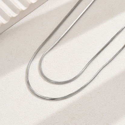 201 двухслойные цепочки из нержавеющей стали в виде змеиной кости для женщин