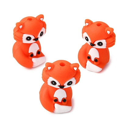 Силиконовые бусины, фокусные бусы, лиса