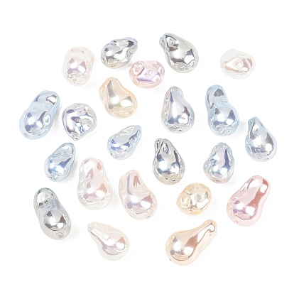 Гальванизированные стеклянные бусины, имитирующие жемчуг, самородки, текстура