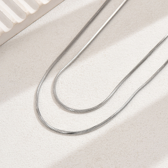 201 двухслойные цепочки из нержавеющей стали в виде змеиной кости для женщин