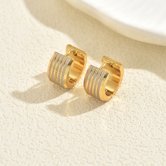 Многослойные серьги-кольца из нержавеющей стали