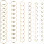 60Pcs 6 Style Brass Linking Rings, Long-Lasting Plated, Round Ring