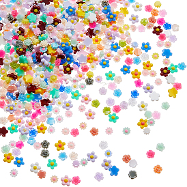 600 шт 3 стили кабошоны из непрозрачной смолы, цветок