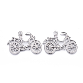 Pendentifs en acier inoxydable, Coupe au laser, vélo