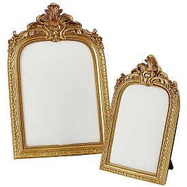 2Pcs 2 Styles TPR Covered with Velvet Necklace Display Photo Frames, Arch Shape