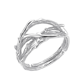 Регулируемые 925 кольца shegrace из стерлингового серебра, чеканный