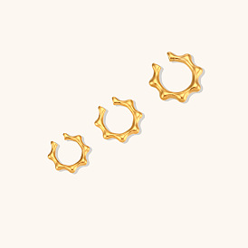 Stylish 18K Gold Plated Stainless Steel Ear Clip Set for Women