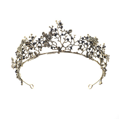Alloy Rhinestone Crown Hair Bands for Girls Women Wedding Party Decoration